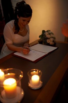 Hochzeitfotografie Candlelight trauung Hochzeit